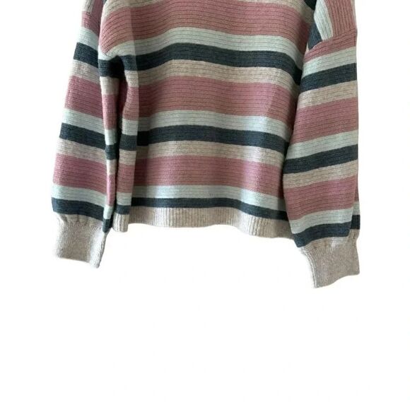 Pinque Multicolor Grey Mauve Combo Crewneck Long Sleeves Pullover SZ XXL # 1868 - Picture 6 of 13